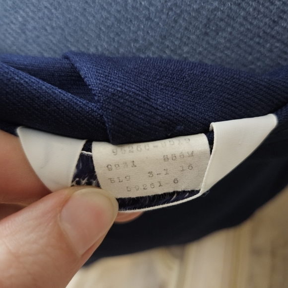 Vintage 1980s Navy Blue Skirt Levi Strauss & Co Levis A-line Preppy Office 80s - Picture 11 of 17